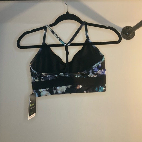 BRAND NEW NIKE INDY LOW IMPACT BRA, FLORAL BLACK - Picture 4 of 4